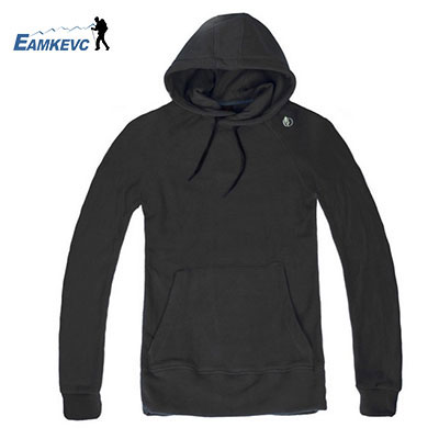 EAMKEVC極輕連帽保暖刷毛衣 黑色 男款