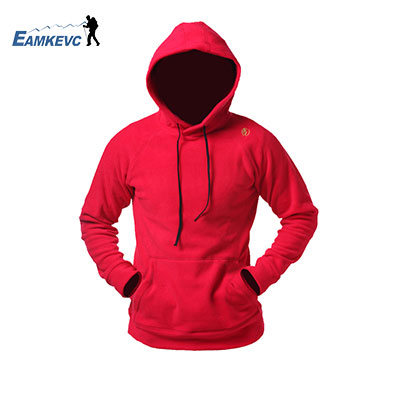 EAMKEVC極輕連帽保暖刷毛衣 紅色 男款