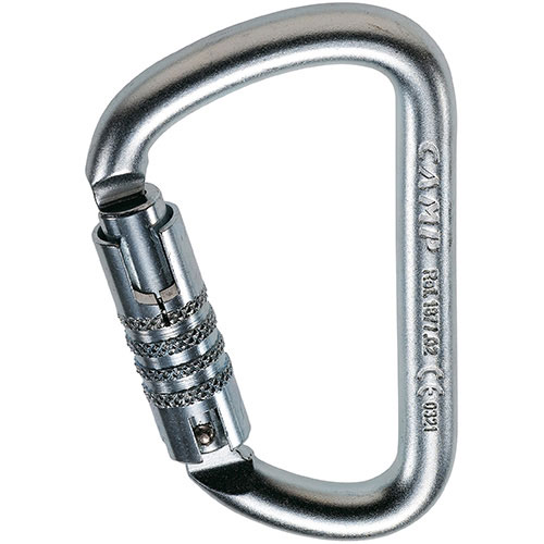 CAMP STEEL D PRO 3 LOCK 三段鎖鋼製D形環 3段鎖自動鎖 鈎環 勾環 鉤環 D環