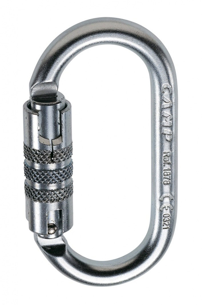 CAMP 1878 STEEL OVAL PRO 2LOCK O形鋼二段鎖鉤環 2段自動鎖