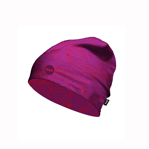 HAD 莓紅秋季印花保暖帽