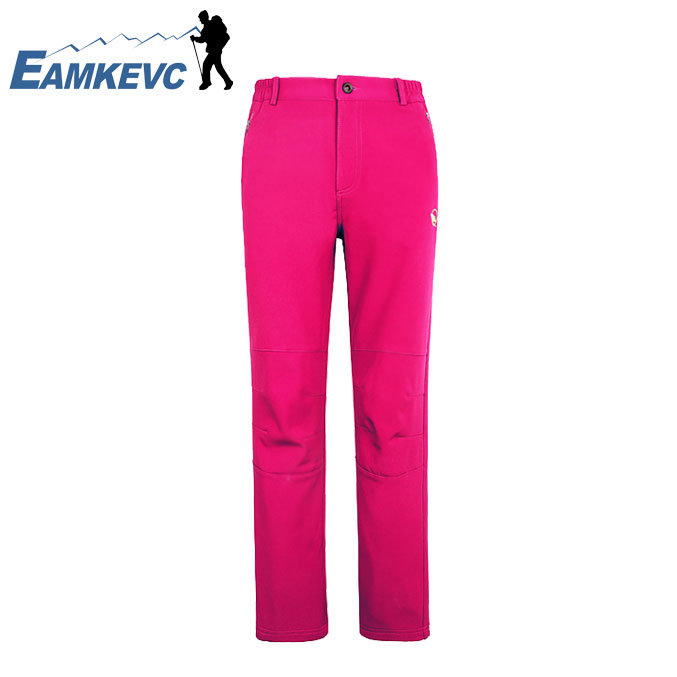 EAMKEVC 防潑水保暖軟殼褲 女款 玫紅色