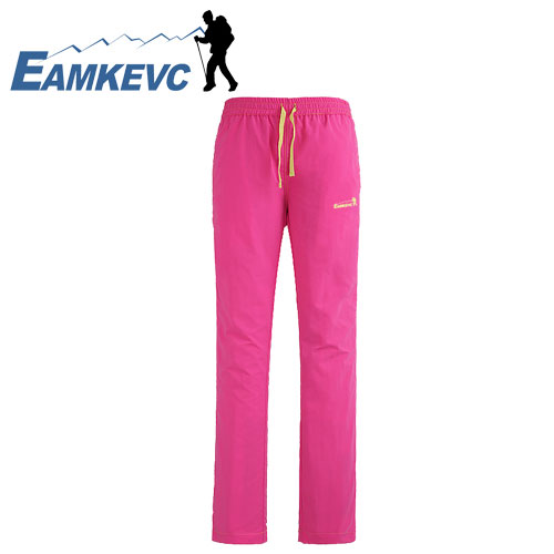EAMKEVC 快速排汗透氣長褲 女款 玫紅色