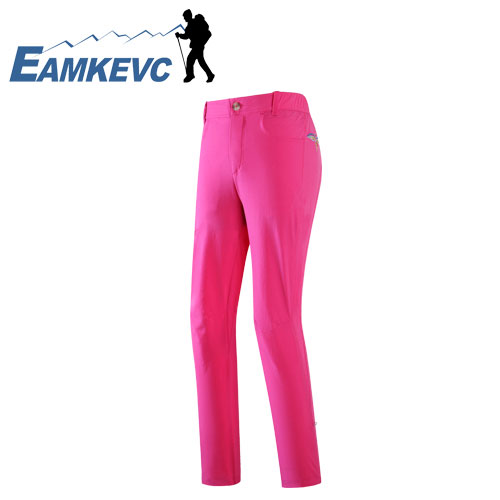 EAMKEVC 彈性透氣快乾褲 女款 玫紅色
