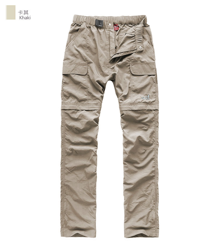 EAMKEVC 戶外兩截式登山休閒長褲 卡其