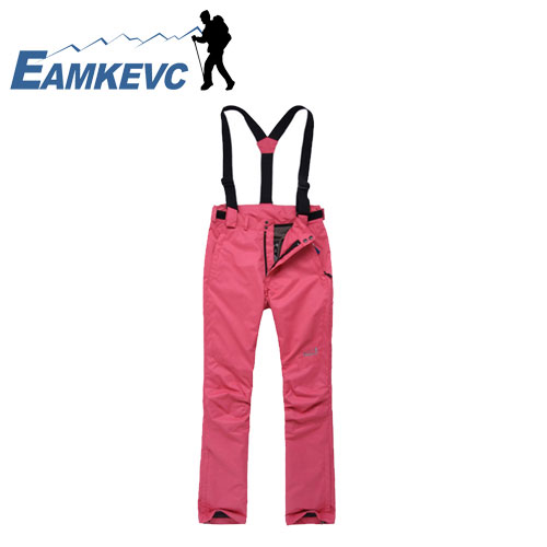 EAMKEVC 兩件式防水透氣保暖長褲 女款 玫紅
