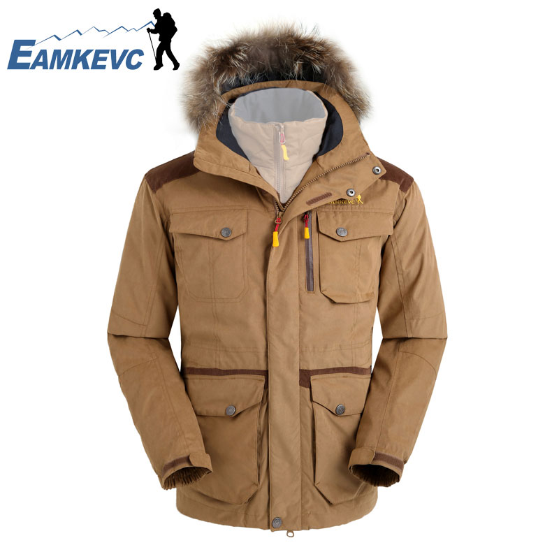 EAMKEVC 8104 防水保暖外套(無內層) 卡其