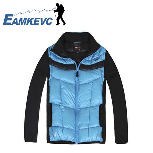 EAMKEVC 2115 萊卡長袖羽絨背心 700FP 藍色