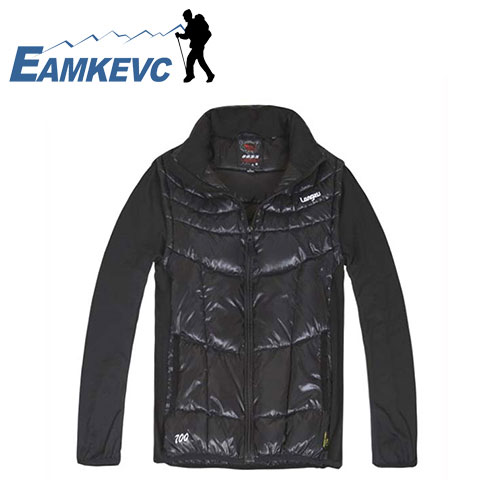 EAMKEVC 2115 萊卡長袖羽絨背心 700FP 黑色