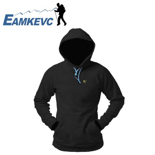 EAMKEVC 2085 連帽保暖刷毛衣 女款 黑色