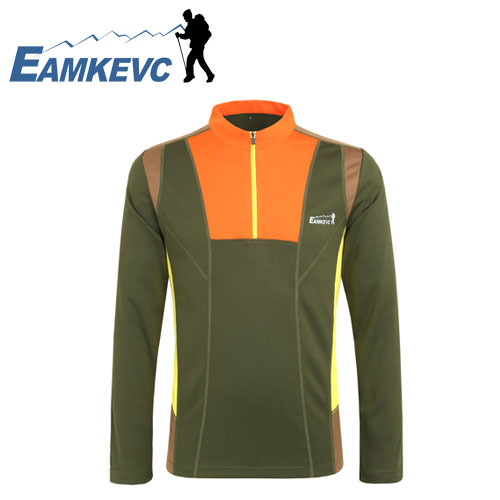 EAMKEVC 8123 拼接款長袖排汗衫 男款 綠