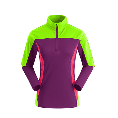 EAMKEVC 8162 拼接快乾長袖排汗衫 女款 紫