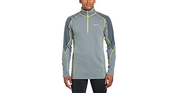 Marmot厚長袖排汗半門襟上衣ThermalClime Pro L/S 1/2 Zip煤渣/板岩灰