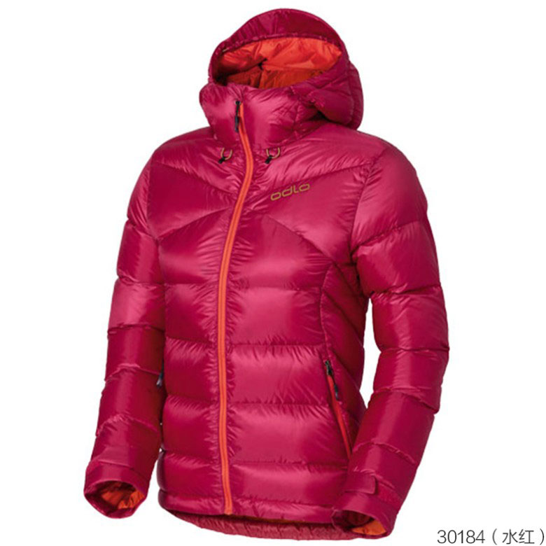 ODLO 女羽絨保暖外套 紅/桔紅