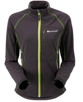 MONTANE 女 曼特拉 防風軟殼外套 黑-嫩綠 MANTRA