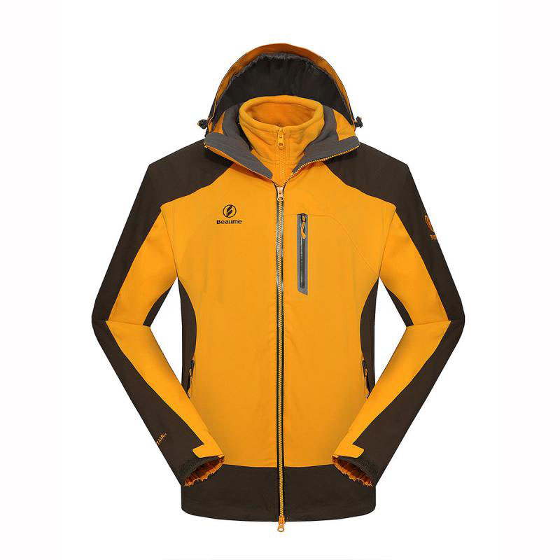 BEAUME 男款兩件式外套 中黃