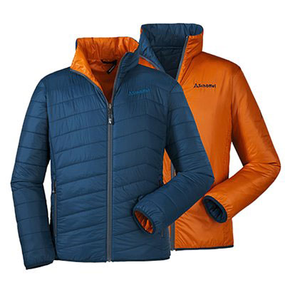 SCHOFFEL 男防風抗雪保暖雙面外套 藍