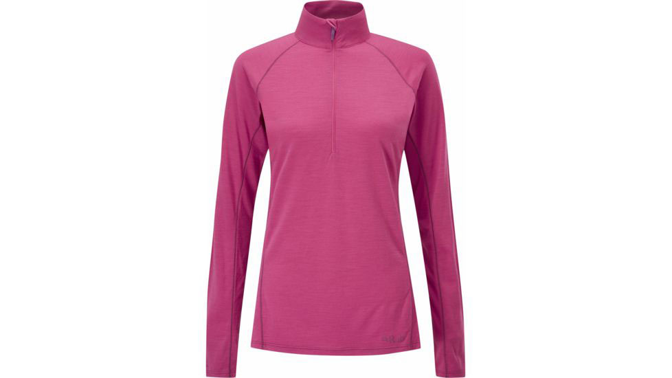 Rab 女長袖羊毛衫 果醬紅 Merino+ 160 Long Sleeve Zip