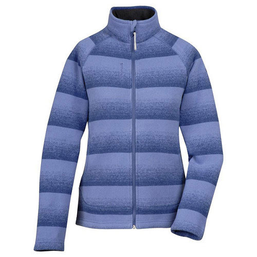 LAFUMA 女條紋配色刷毛外套--紫色 伊達荷夾克