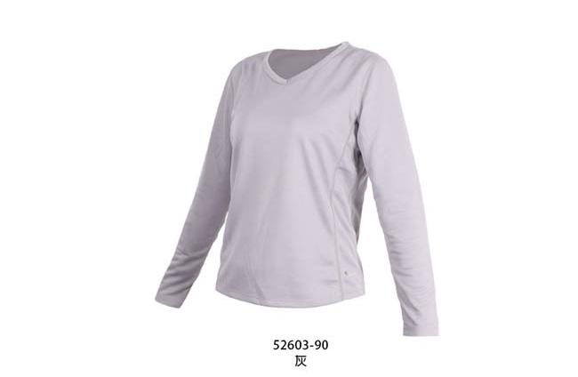 WILDLAND 女長V領上衣VILOFT 灰