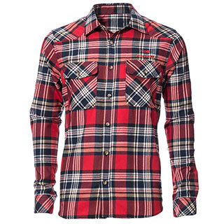 EIDER 男保暖透氣多功能長袖襯衫 紅格紋