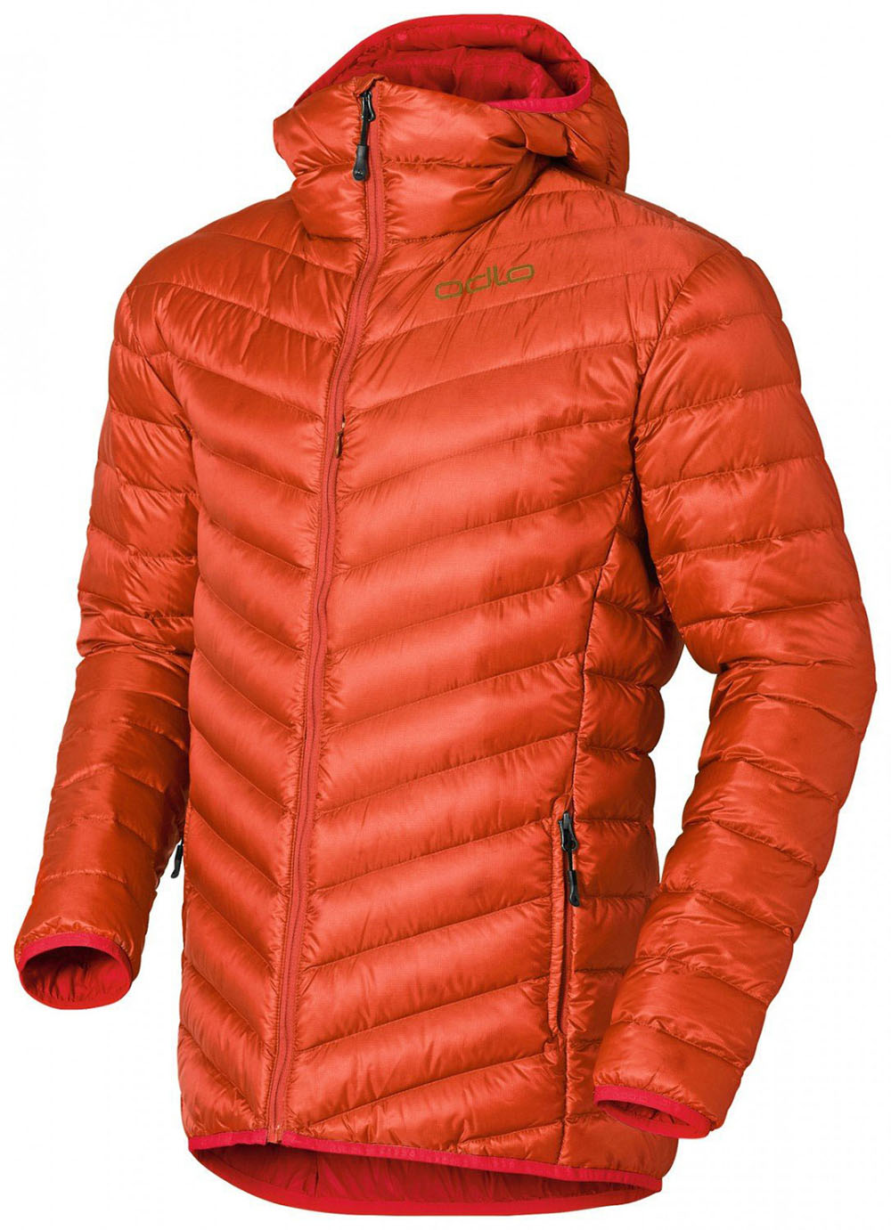 ODLO 男羽絨外套 桔紅