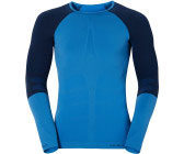 ODLO 男圓領長袖排汗內衣 銀離子 WARM EVOLUTION 藍