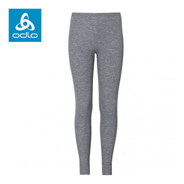 ODLO 童保暖內層排汗長褲 銀離子WARM 深麻灰