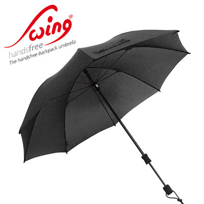 EuroSCHIRM 免持健行傘 大 (黑) 全世界最強雨傘 SWING HANDSFREE