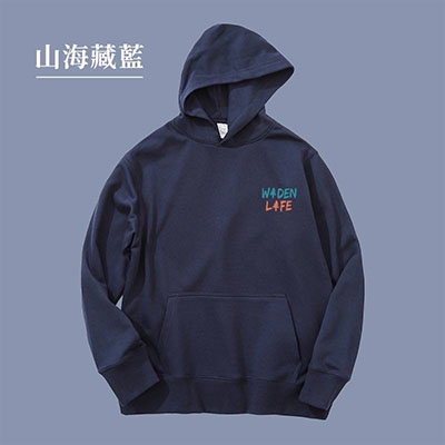 EAMKEVC 山海藏藍 COOLMAX手繪LOGO厚磅連帽上衣 科技棉 帽T