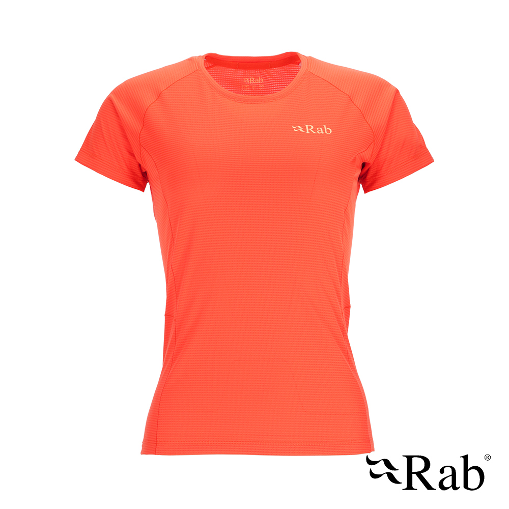 Rab Sonic Tee Wmns 短袖透氣排汗衣 女款 葡萄柚