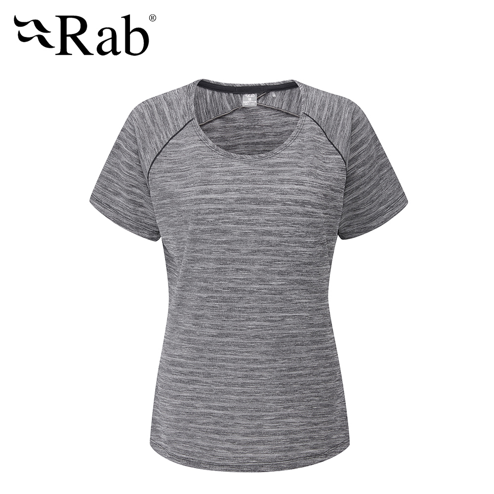 Rab Wisp Tee 圓領透氣短袖T恤 女款 烏木灰