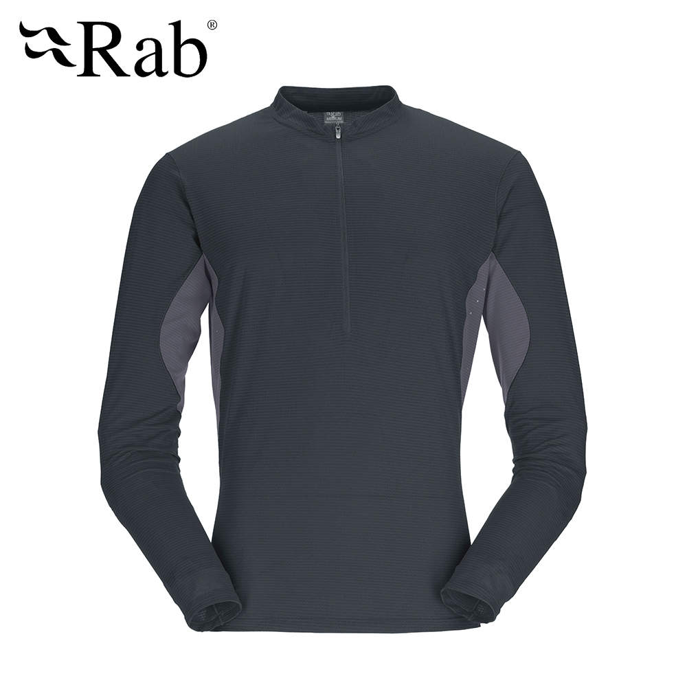 Rab Sonic Ultra Zip 長袖拉鍊透氣排汗衣 男款 鯨魚灰
