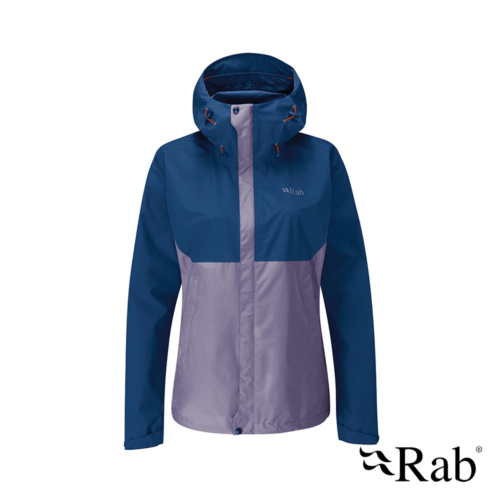 Rab Downpour Eco Jacket 輕量防風防水連帽外套 女款 飛彈藍/紫