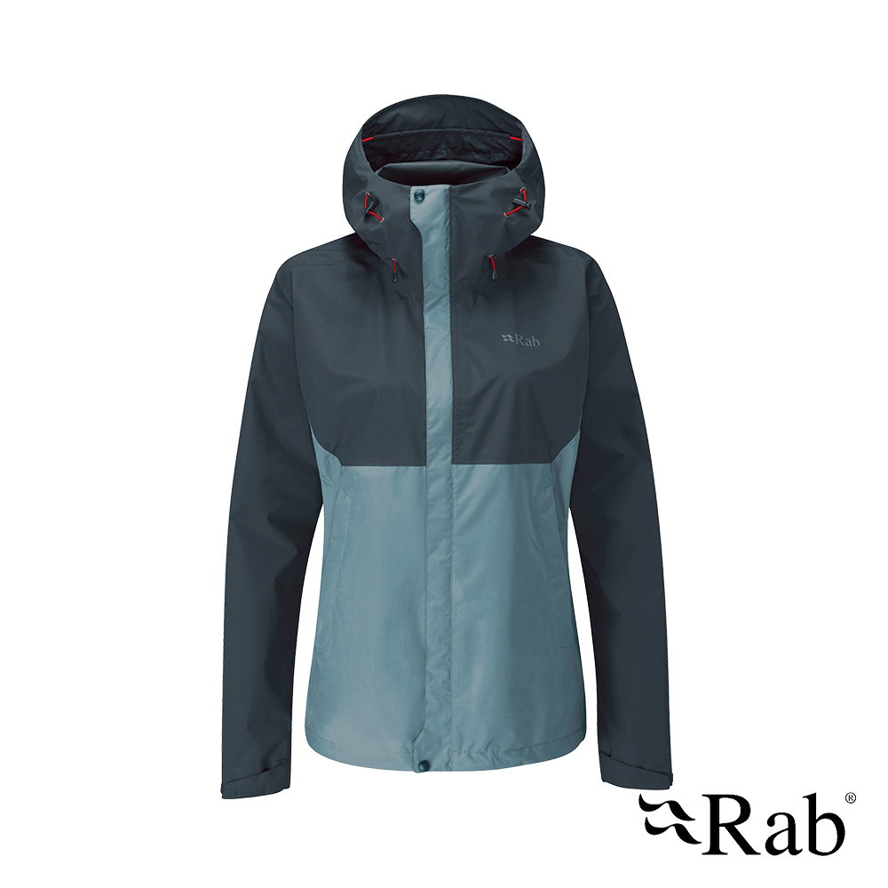 Rab Downpour Eco Jacket 輕量防風防水連帽外套 女款 獵戶藍/灰