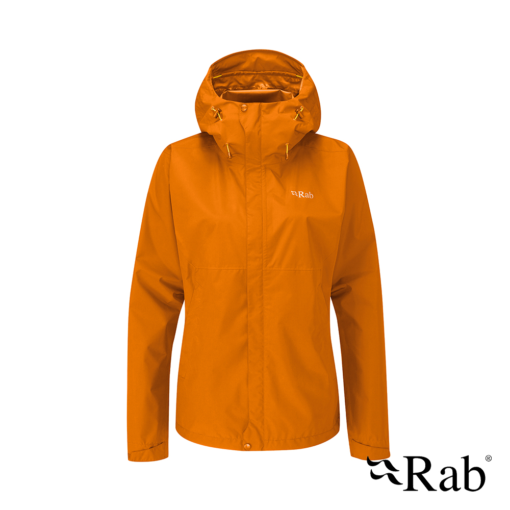 Rab Downpour Eco Jacket 輕量防風防水連帽外套 女款 橙橘