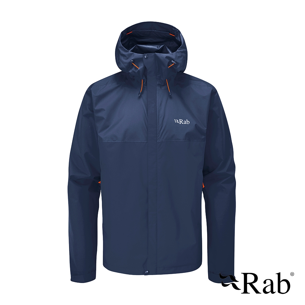  Rab Downpour Eco Jacket 輕量防風防水連帽外套 男款 深墨藍