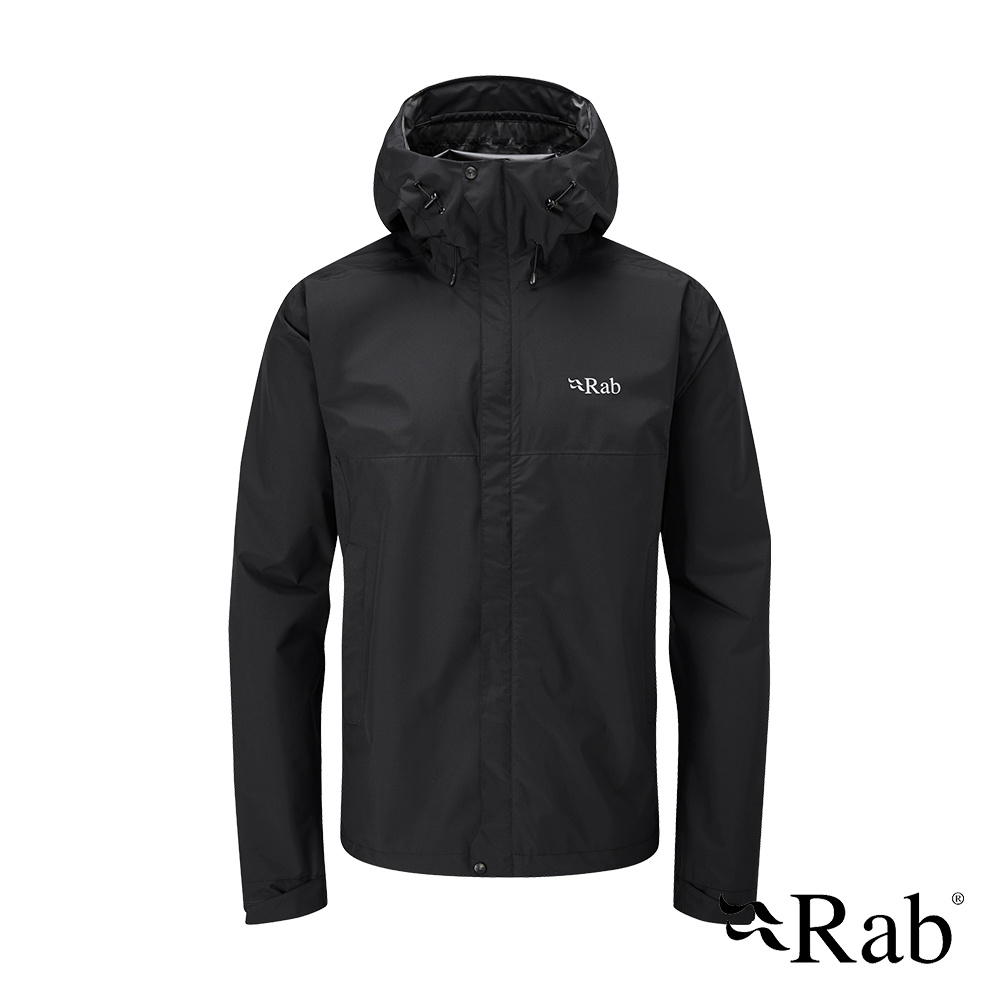 Rab Downpour Eco Jacket 輕量防風防水連帽外套 男款 黑色
