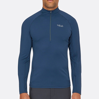 Rab Sonic LS Zip 長袖透氣拉鍊排汗衣 半門襟 男款 暴風藍