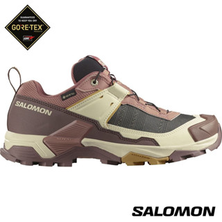 Salomon 女 X ULTRA 5 Goretex 低筒登山鞋 木紋棕/烘豆褐/藤棕