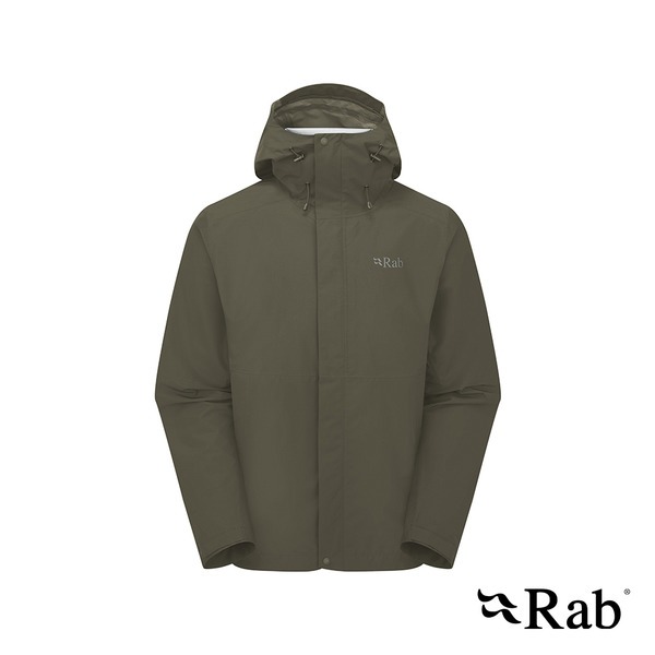 Rab Downpour Jacket 輕量防風防水連帽外套 男款 軍綠 單層