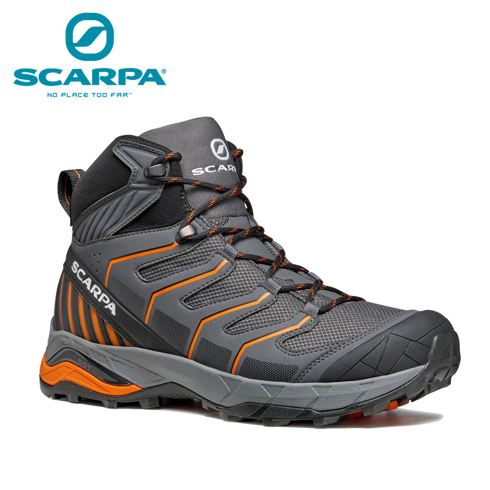 SCARPA MAVERICK MID GTX 男款中筒GTX登山鞋 鐵灰/橘