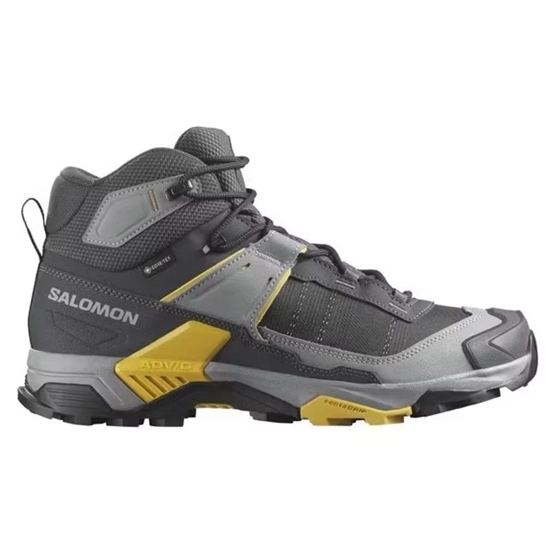 Salomon 男 X ULTRA 5 MID GORE-TEX Men 中筒登山鞋 瀝灰/石碑灰/辣芥黃 所羅門 索羅門 GTX GORETEX