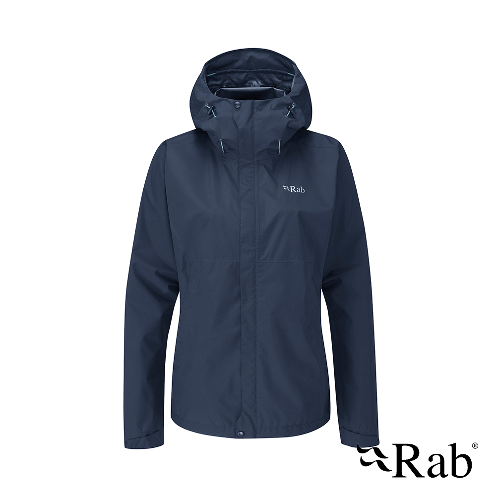 RAB Downpour Eco Jacket 輕量防風防水連帽外套 女款 深墨藍