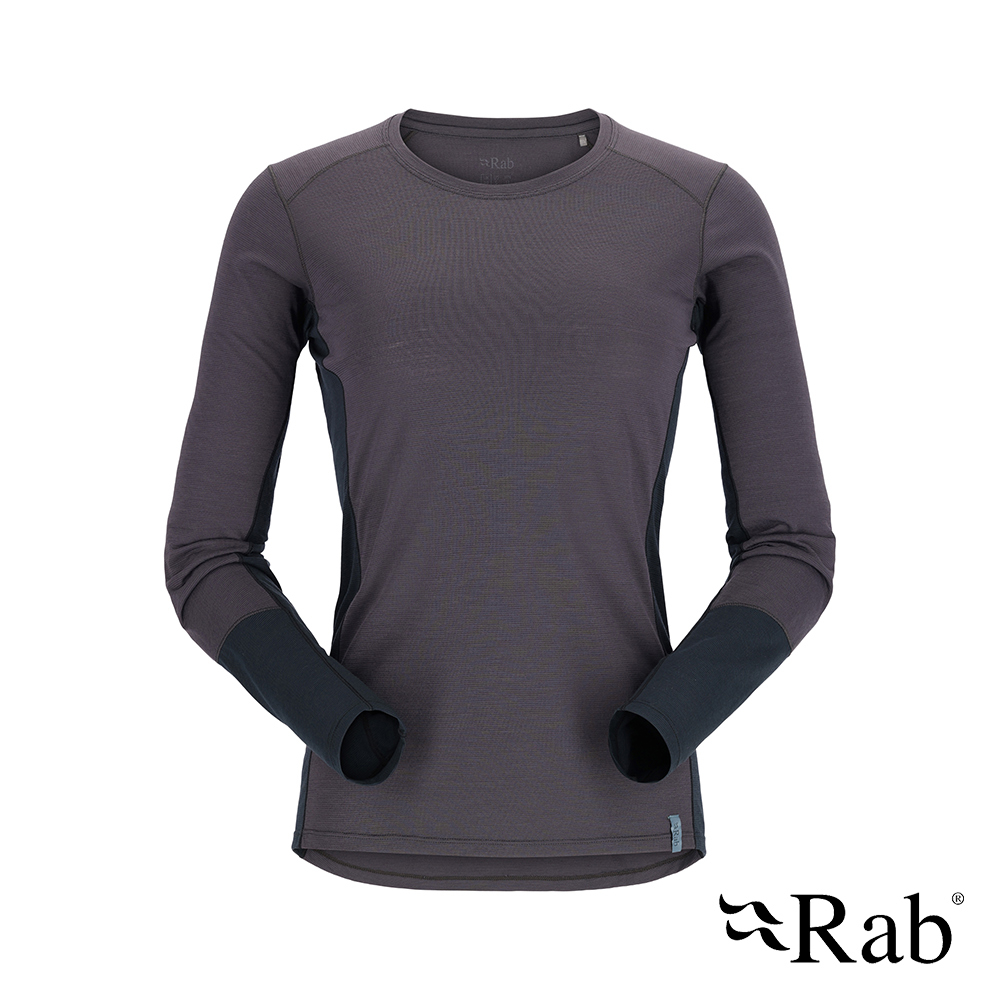 RAB Syncrino Base LS Tee Wmns 羊毛混紡長袖排汗衣 女款 石墨灰