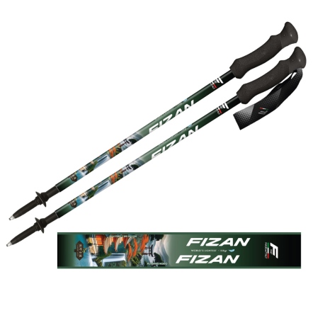 FIZAN 超輕三節式健行登山杖2入特惠組 熊野古道