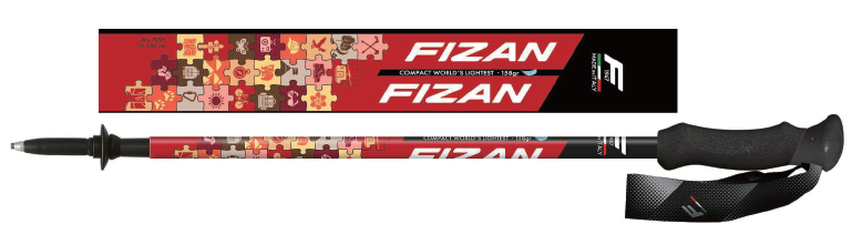 FIZAN 超輕三節式健行登山杖2入特惠組 山林探險