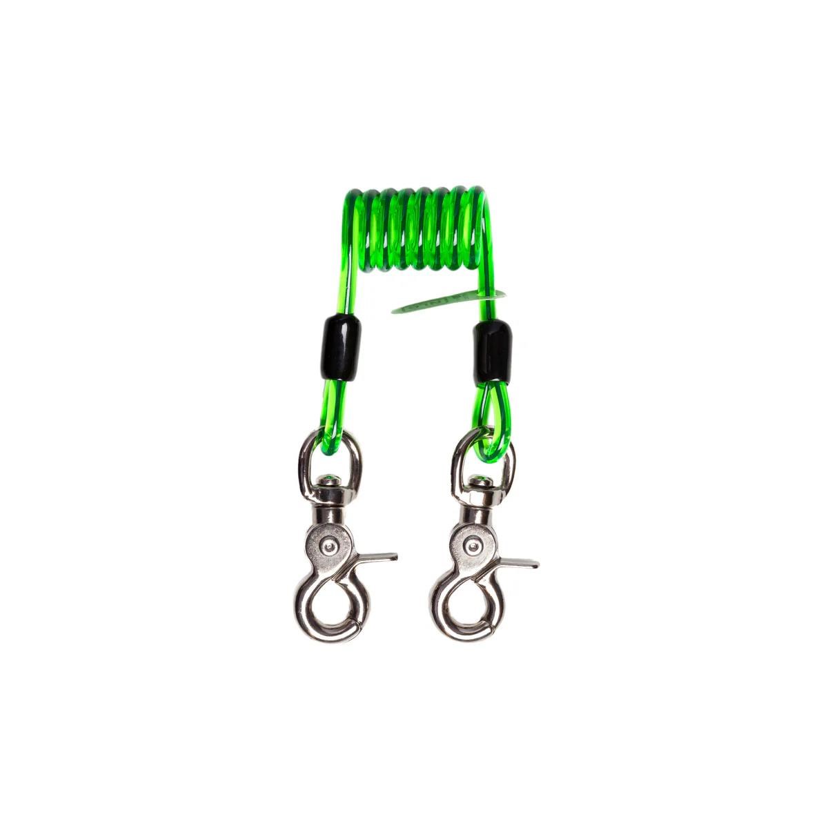 NLG 短彈性線圈工具挽索 (萬向鉤-萬向鉤) Short Coil Tool Lanyard, Quick Clip