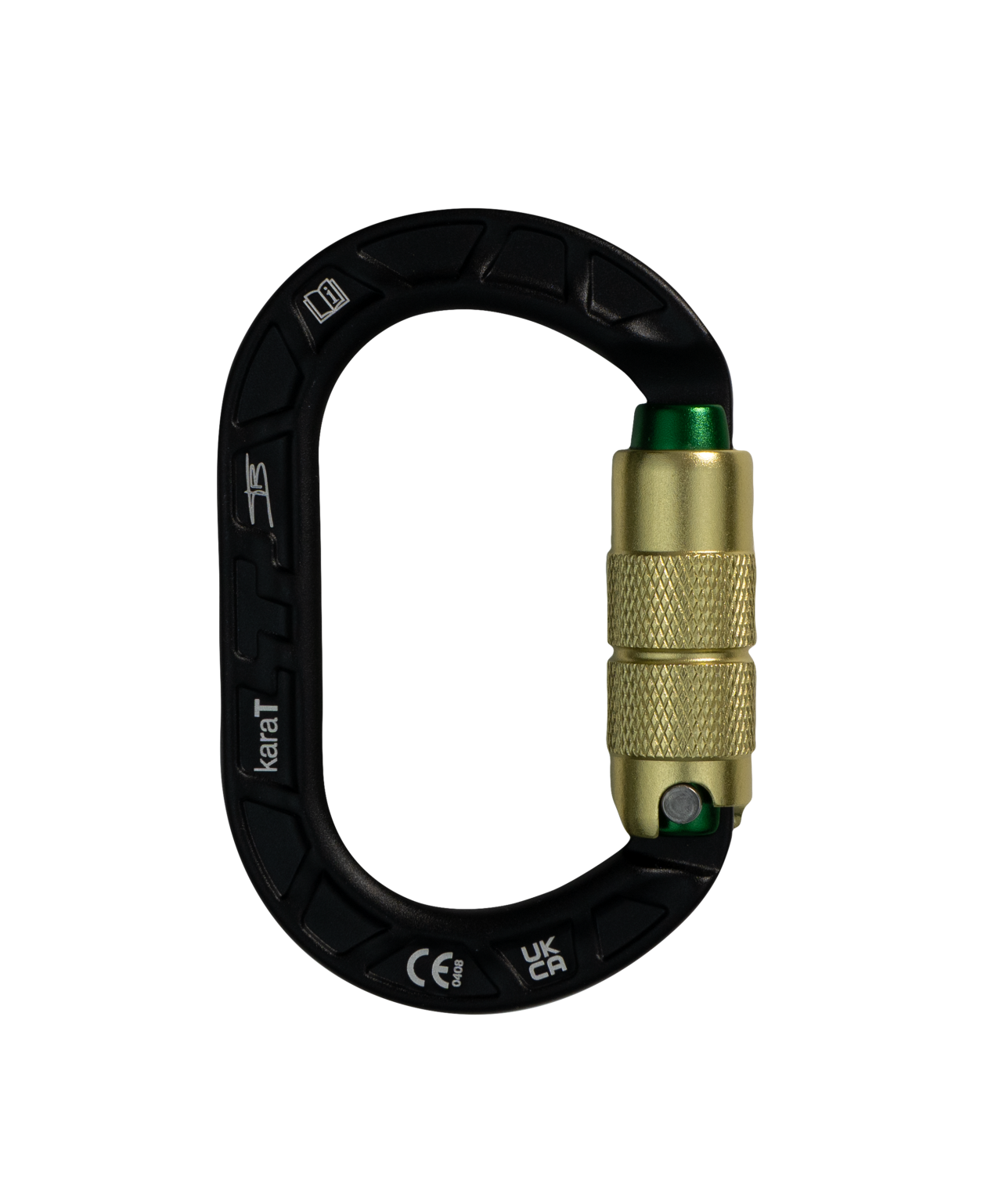 Teufelberger 輕巧強大自動鎖鉤環 karaT carabiner 黑金限定色